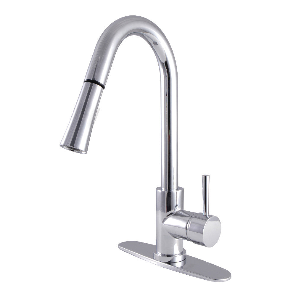 Gourmetier LS8621DL Concord Single-Handle Pull-Down Kitchen Faucet, Polished Chrome - BNGBath