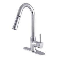 Thumbnail for Gourmetier LS8621DL Concord Single-Handle Pull-Down Kitchen Faucet, Polished Chrome - BNGBath