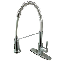Thumbnail for Gourmetier GSY8881DL Concord Single-Handle Pre-Rinse Kitchen Faucet, Polished Chrome - BNGBath