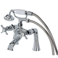 Thumbnail for Kingston Brass KS288C Essex Clawfoot Tub Faucet with Hand Shower, Polished Chrome - BNGBath
