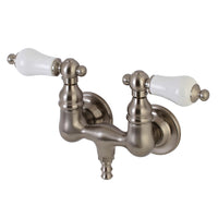 Thumbnail for Aqua Vintage AE35T8 Vintage 3-3/8 Inch Wall Mount Tub Faucet, Brushed Nickel - BNGBath