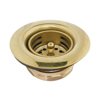 Thumbnail for Kingston Brass K461BPB Tacoma Stainless Steel Bar Sink Duo Basket Strainer, Polished Brass - BNGBath