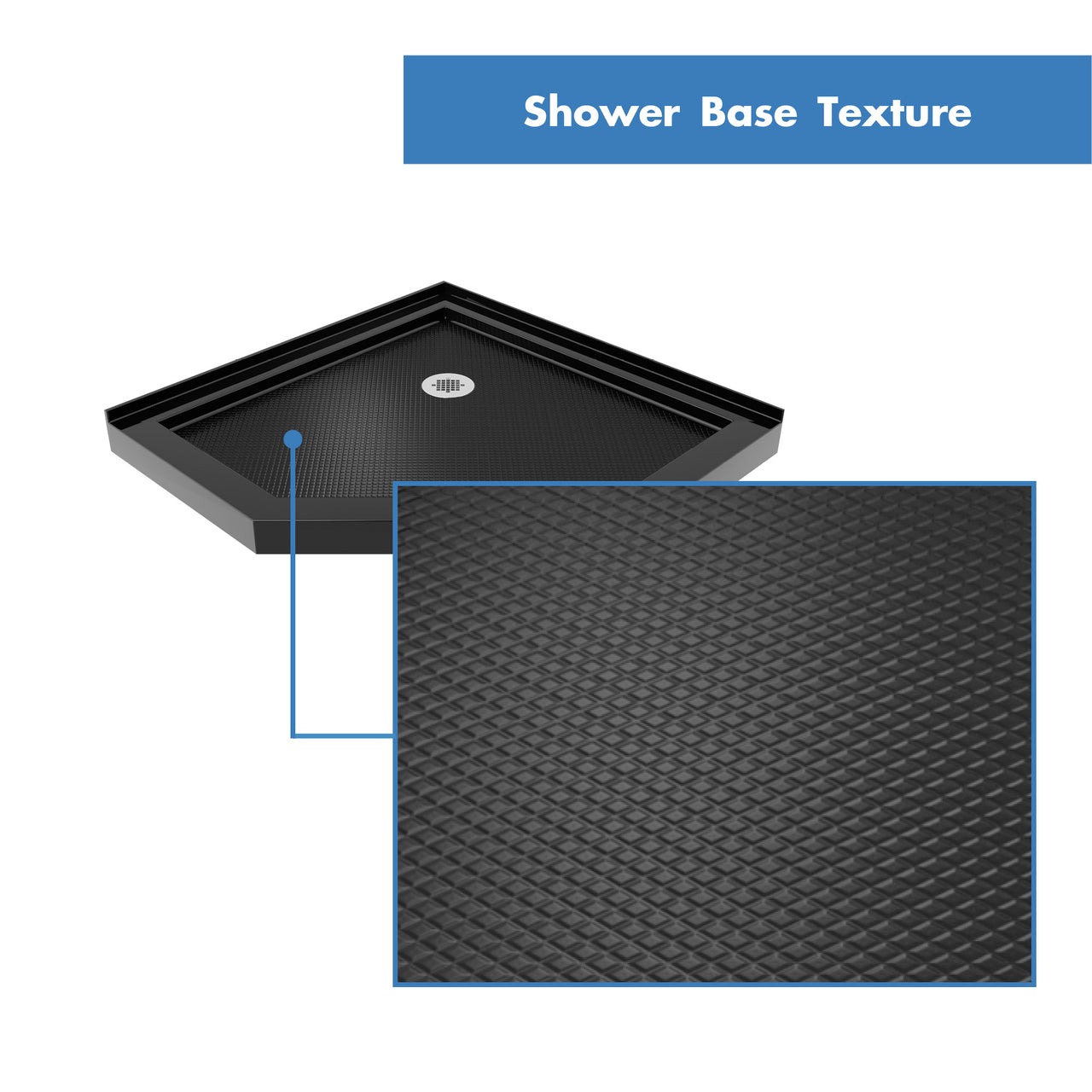 DreamLine Prism 42 in. x 42 in. x 74 3/4 in. H Frameless Pivot Shower Enclosure and SlimLine Shower Base Kit - BNGBath