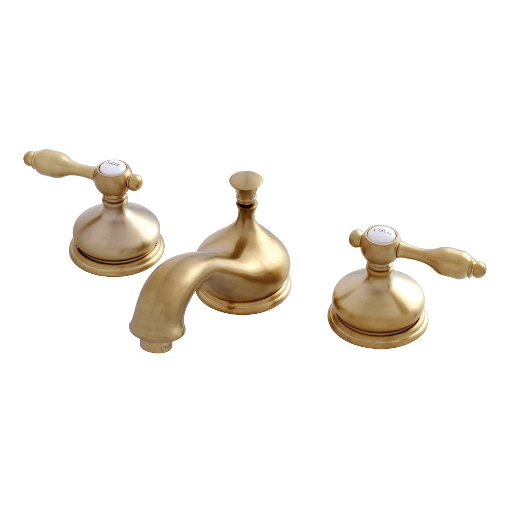 Kingston Brass KS1167TAL 8 in. Widespread Bathroom Faucet, Brushed Brass - BNGBath