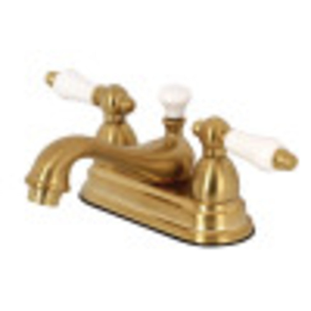 Kingston Brass KS3607PL 4 in. Centerset Bathroom Faucet, Brushed Brass - BNGBath