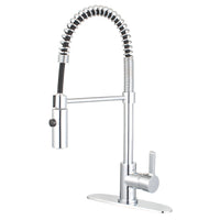 Thumbnail for Gourmetier LS8771CTL Continental Single-Handle Pre-Rinse Kitchen Faucet, Polished Chrome - BNGBath