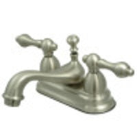 Thumbnail for Kingston Brass CC11L8 4 in. Centerset Bathroom Faucet, Brushed Nickel - BNGBath