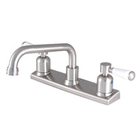 Thumbnail for Kingston Brass FB2138DPL Paris 8-Inch Centerset Kitchen Faucet, Brushed Nickel - BNGBath