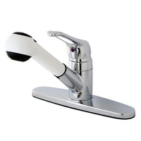 Thumbnail for Kingston Brass KB701 Pull-Out Kitchen Faucet, Polished Chrome - BNGBath
