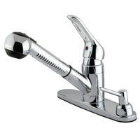 Thumbnail for Kingston Brass KB701SPDK Pull-Out Kitchen Faucet, Polished Chrome - BNGBath