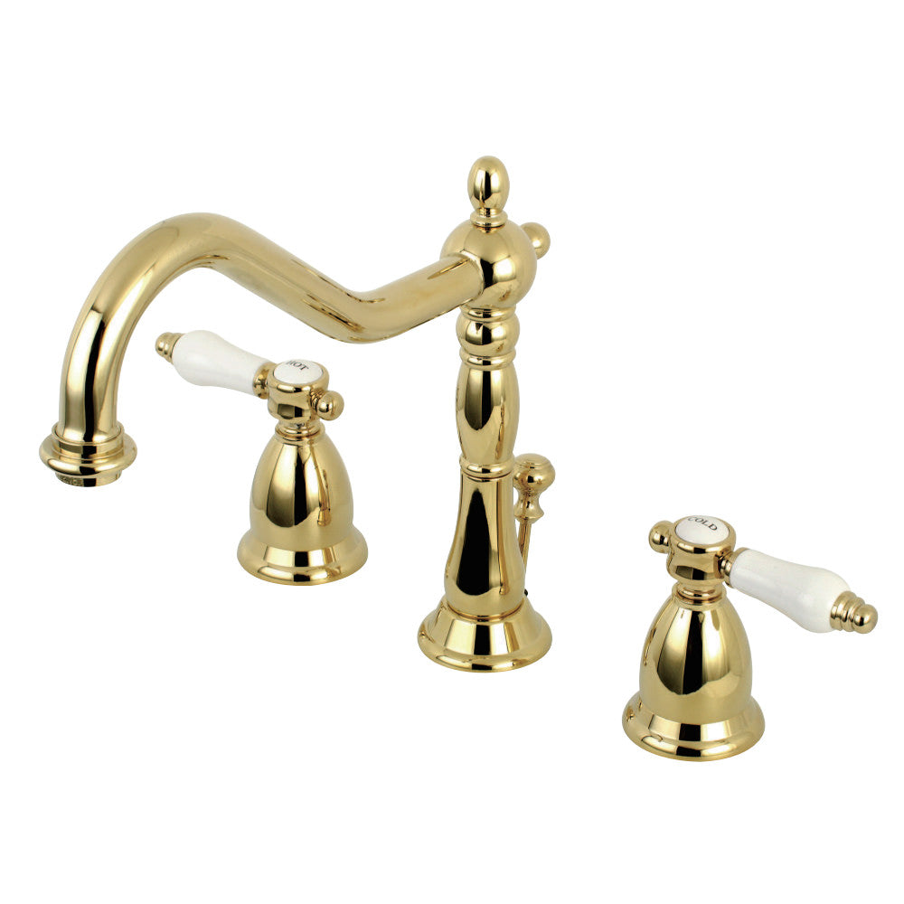 Kingston Brass KS1992BPL 8 in. Widespread Bathroom Faucet, Polished Brass - BNGBath