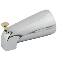 Thumbnail for Kingston Brass K188A4 5-1/4 Inch Zinc Tub Spout with Diverter, Polished Chrome/Polished Brass - BNGBath