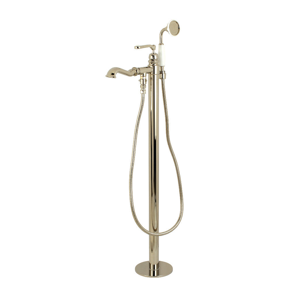 Kingston Brass KS7016RL Royale Freestanding Tub Faucet with Hand Shower, Polished Nickel - BNGBath