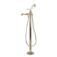 Thumbnail for Kingston Brass KS7016RL Royale Freestanding Tub Faucet with Hand Shower, Polished Nickel - BNGBath