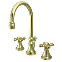 Thumbnail for Kingston Brass KS2982AX 8 in. Widespread Bathroom Faucet, Polished Brass - BNGBath