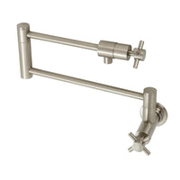 Thumbnail for Kingston Brass KS4108DX Concord Wall Mount Pot Filler, Brushed Nickel - BNGBath