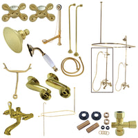 Thumbnail for Kingston Brass CCK1142AX Vintage Clawfoot Tub Faucet Package, Polished Brass - BNGBath