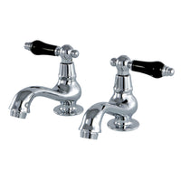 Thumbnail for Kingston Brass KS1101PKL Basin Tap Faucet with Cross Handle, CP - BNGBath