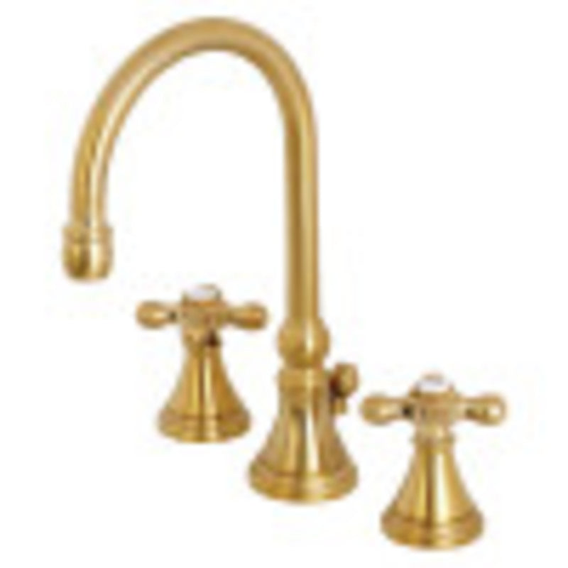 Kingston Brass KS2987AX 8 in. Widespread Bathroom Faucet, Brushed Brass - BNGBath