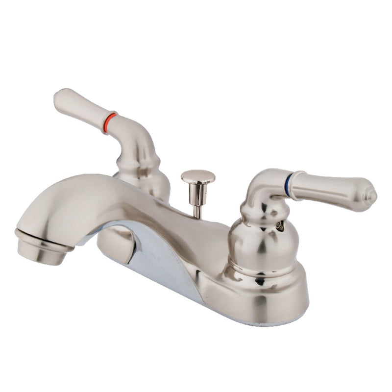 Kingston Brass KB0828 4 in. Centerset Bathroom Faucet, Brushed Nickel - BNGBath