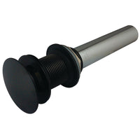 Thumbnail for Kingston Brass EV7005 Push Pop-Up Drain without Overflow Hole, 22 Gauge, Oil Rubbed Bronze - BNGBath
