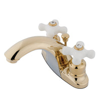 Thumbnail for Kingston Brass KB7642PX 4 in. Centerset Bathroom Faucet, Polished Brass - BNGBath
