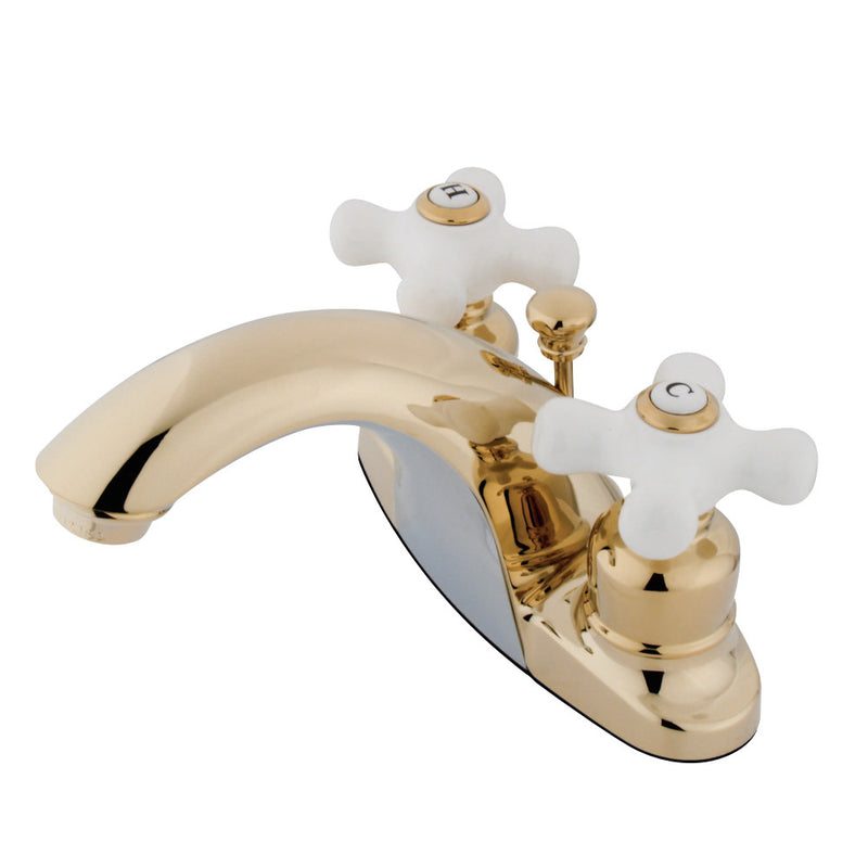 Kingston Brass KB7642PX 4 in. Centerset Bathroom Faucet, Polished Brass - BNGBath