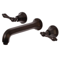 Thumbnail for Kingston Brass KS4125AL Metropolitan 2-Handle Wall Mount Bathroom Faucet, Oil Rubbed Bronze - BNGBath