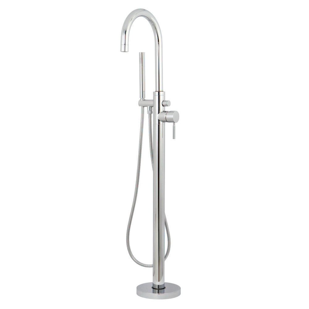 Kingston Brass KS8151DL Concord Freestanding Tub Faucet with Hand Shower, Polished Chrome - BNGBath