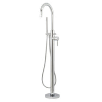Thumbnail for Kingston Brass KS8151DL Concord Freestanding Tub Faucet with Hand Shower, Polished Chrome - BNGBath