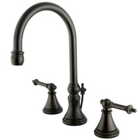 Thumbnail for Kingston Brass KS2985TL 8 in. Widespread Bathroom Faucet, Oil Rubbed Bronze - BNGBath