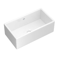 Thumbnail for Shaws Classic Shaker Modern Single Bowl Apron Front Fireclay Kitchen Sink - BNGBath