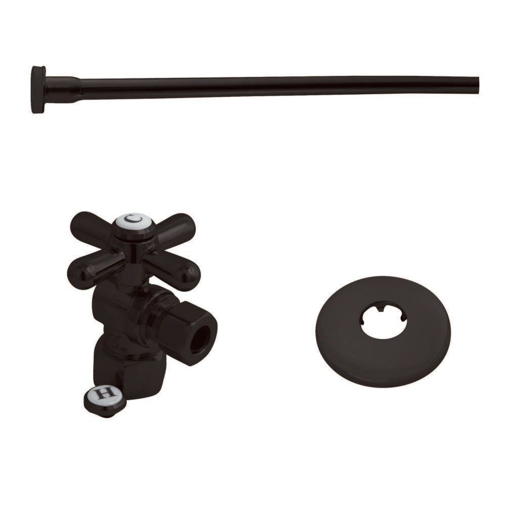 Kingston Brass KTK105P Toilet Supply Kit, 1/2" IPS (Iron Pipe Size) Inlet - 3/8" Outlet, Oil Rubbed Bronze - BNGBath