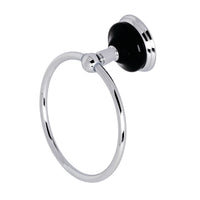 Thumbnail for Kingston Brass BA9114C Water Onyx 6 in. Towel Ring, Polished Chrome - BNGBath