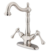 Thumbnail for Kingston Brass KS1498BL Vessel Sink Faucet, Brushed Nickel - BNGBath