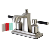 Thumbnail for Kingston Brass FB4648DKL 4 in. Centerset Bathroom Faucet, Brushed Nickel - BNGBath