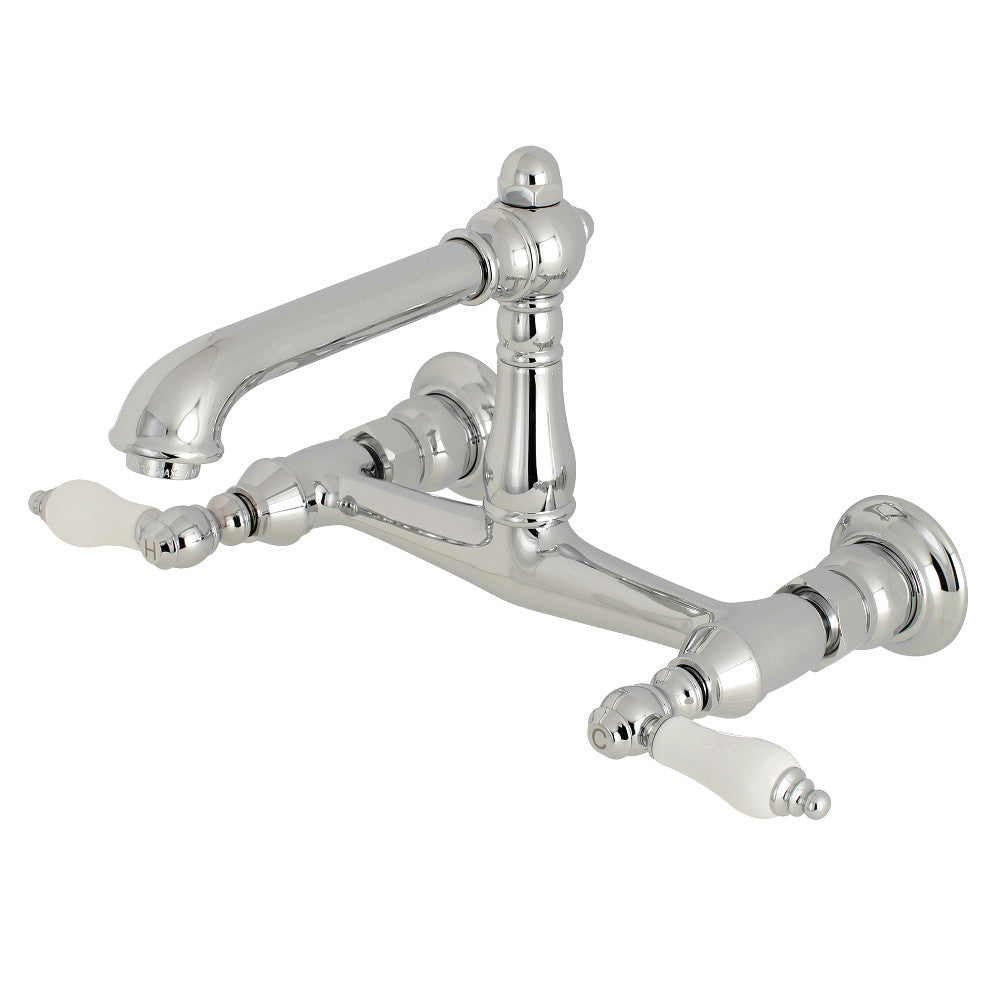 Kingston Brass KS7241PL Wall Mount Bathroom Faucet, Polished Chrome - BNGBath