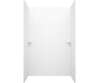 Thumbnail for MSMK96-3462 34 x 62 x 96 Swanstone Modern Subway Tile Glue up Tub Wall Kit in White