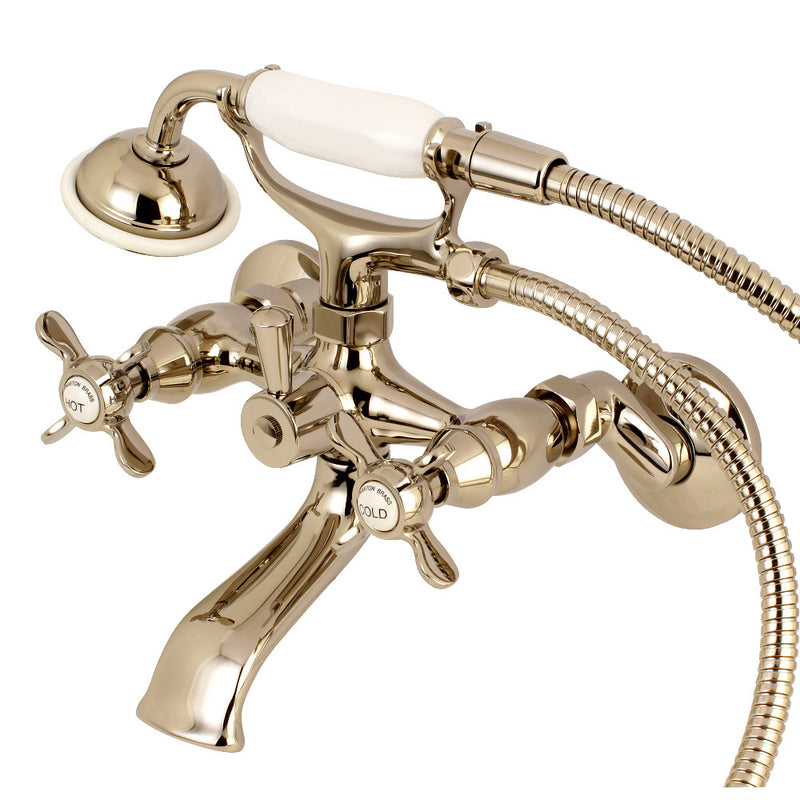 Kingston Brass KS285PN Essex Clawfoot Tub Faucet with Hand Shower, Polished Nickel - BNGBath