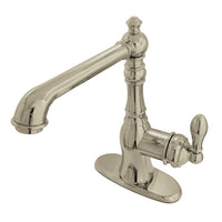 Thumbnail for Gourmetier GSY7728ACL American Classic Single-Handle Bar Faucet, Brushed Nickel - BNGBath