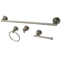 Thumbnail for Kingston Brass BAK8211478SN Concord 4-Piece Bathroom Accessory Set, Brushed Nickel - BNGBath