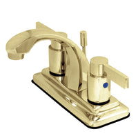 Thumbnail for Kingston Brass KB4642NDL 4 in. Centerset Bathroom Faucet, Polished Brass - BNGBath