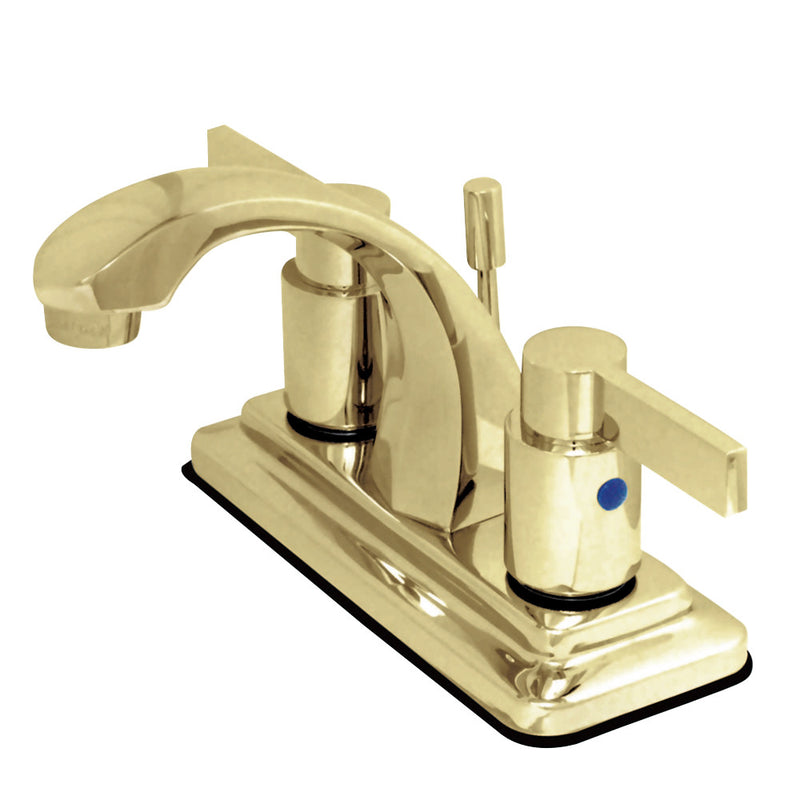 Kingston Brass KB4642NDL 4 in. Centerset Bathroom Faucet, Polished Brass - BNGBath