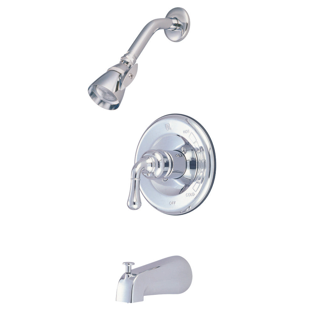 Kingston Brass GKB1631 Water Saving Magellan Single-Handle Tub and Shower Faucet with 1.5GPM Showerhead, Polished Chrome - BNGBath