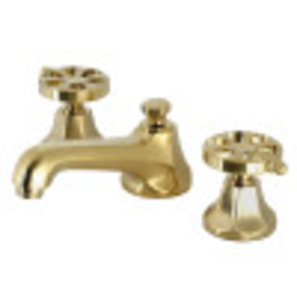 Kingston Brass KS4467RX Belknap Widespread Bathroom Faucet with Brass Pop-Up, Brushed Brass - BNGBath