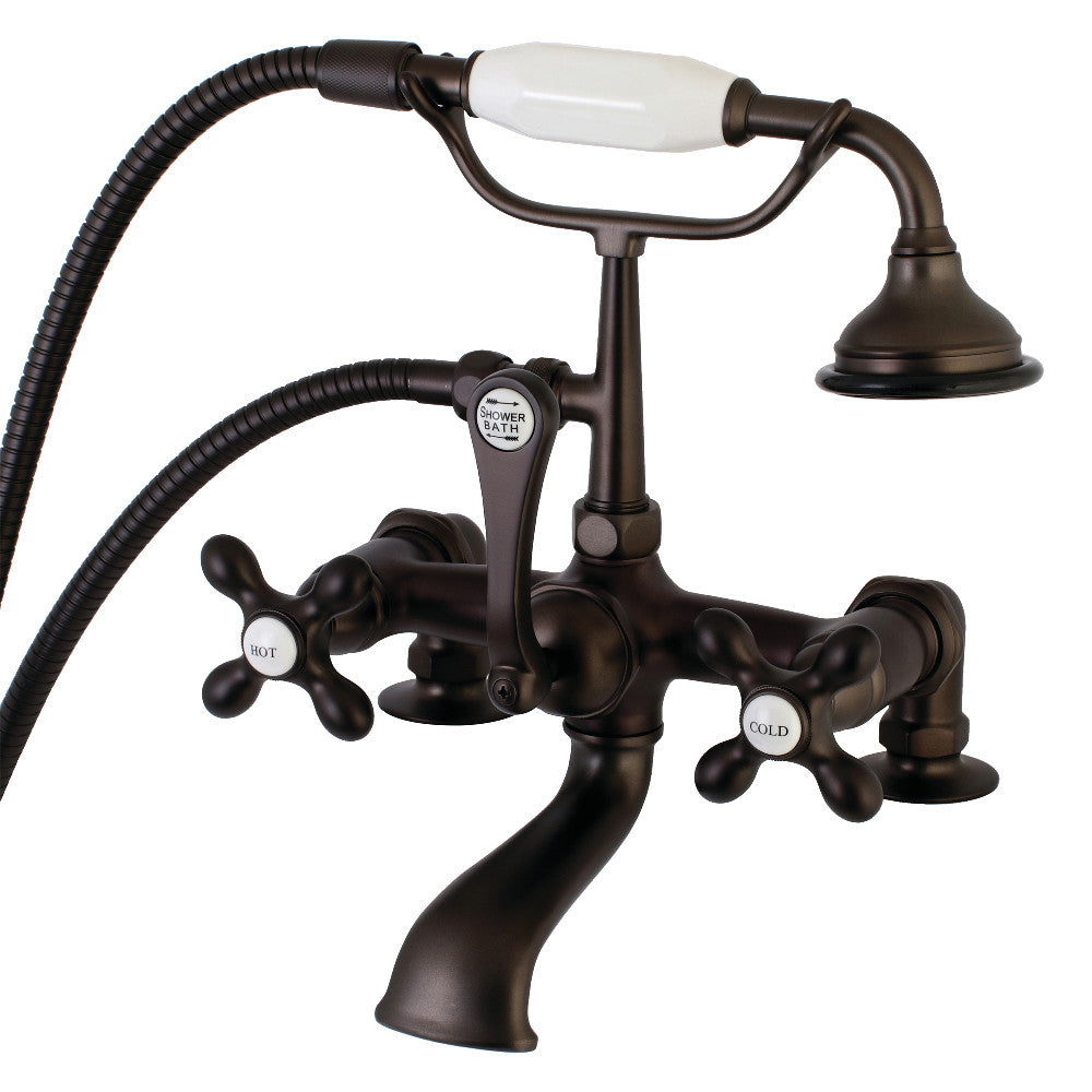 Aqua Vintage AE209T5 Vintage 7-Inch Tub Faucet with Hand Shower, Oil Rubbed Bronze - BNGBath