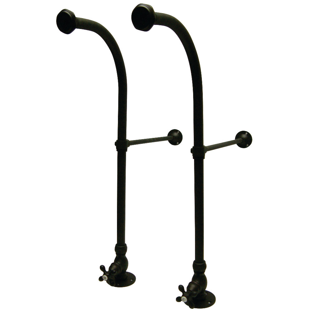 Kingston Brass CC455MX Rigid Freestand Supplies with Stops, Oil Rubbed Bronze - BNGBath
