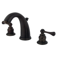 Thumbnail for Kingston Brass KB985BL 8 to 16 in. Widespread Bathroom Faucet, Oil Rubbed Bronze - BNGBath