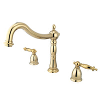 Thumbnail for Kingston Brass KS1342TL Heritage Roman Tub Faucet, Polished Brass - BNGBath