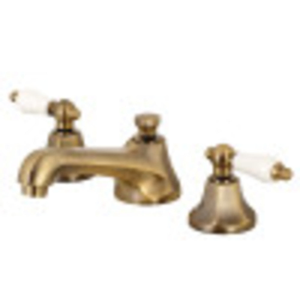 Kingston Brass KS4463PL 8" Widespread Bathroom Faucet, Antique Brass - BNGBath
